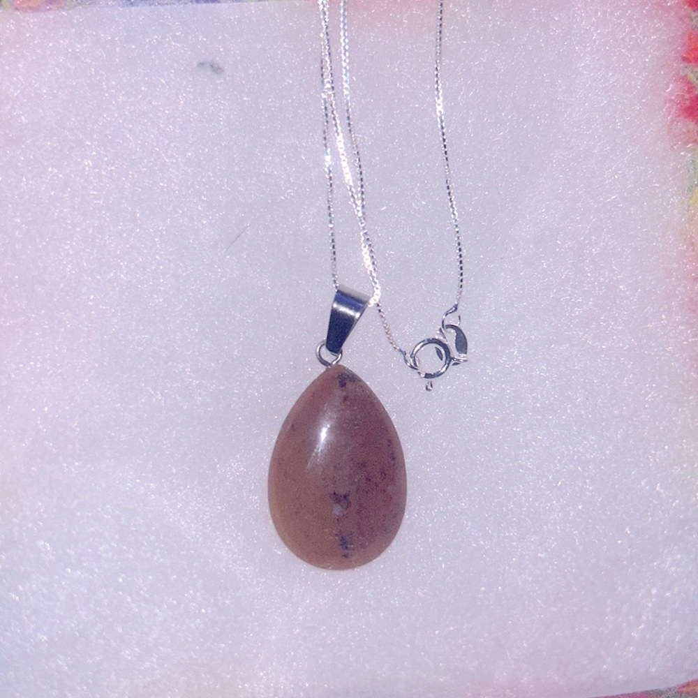 Boho Carnelian Agate Sterling Silver 18” Necklace